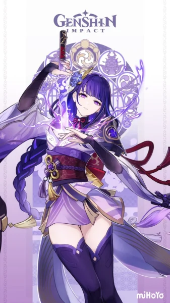 Raiden vignette personnage genshin impact