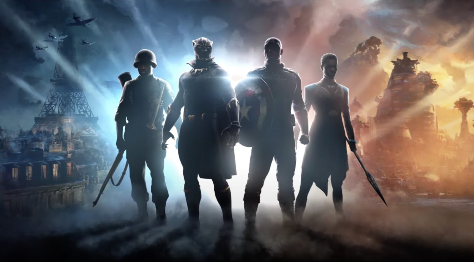 sky dance captain America et black panther marvel games