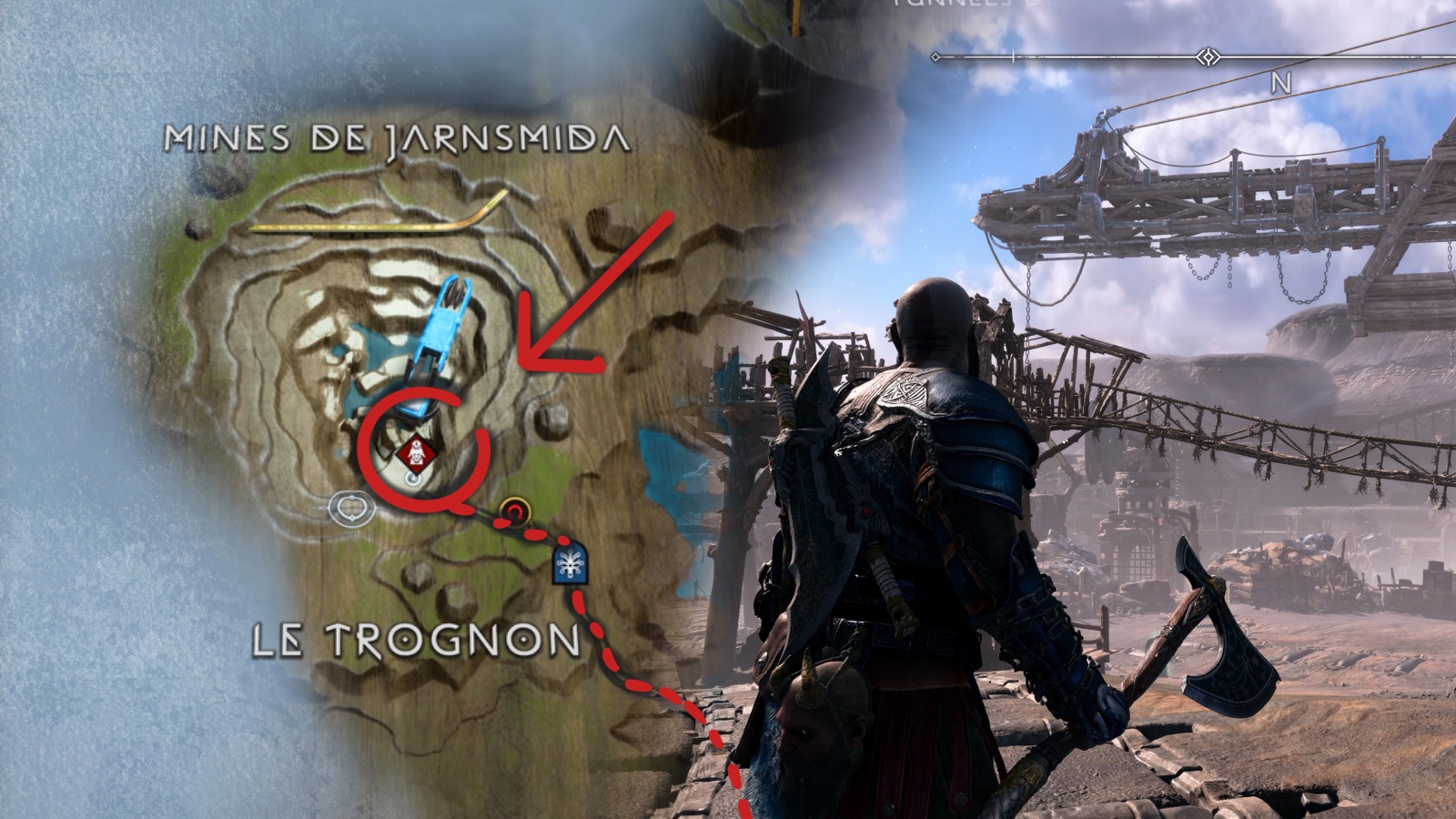 God of War Ragnarok : Revenir aux Mines de JARNSMIDA en traversant LE TROGNON à Svartalfheim