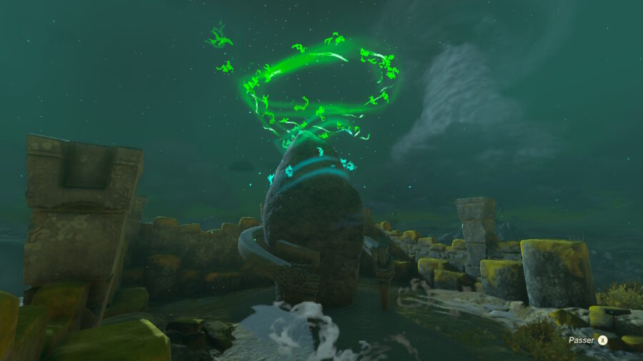 Zelda Tears of the Kingdom - Guide de sanctuaire caché : L'île céleste de l'épreuve du courage, débloquer la combinaison de chute libre