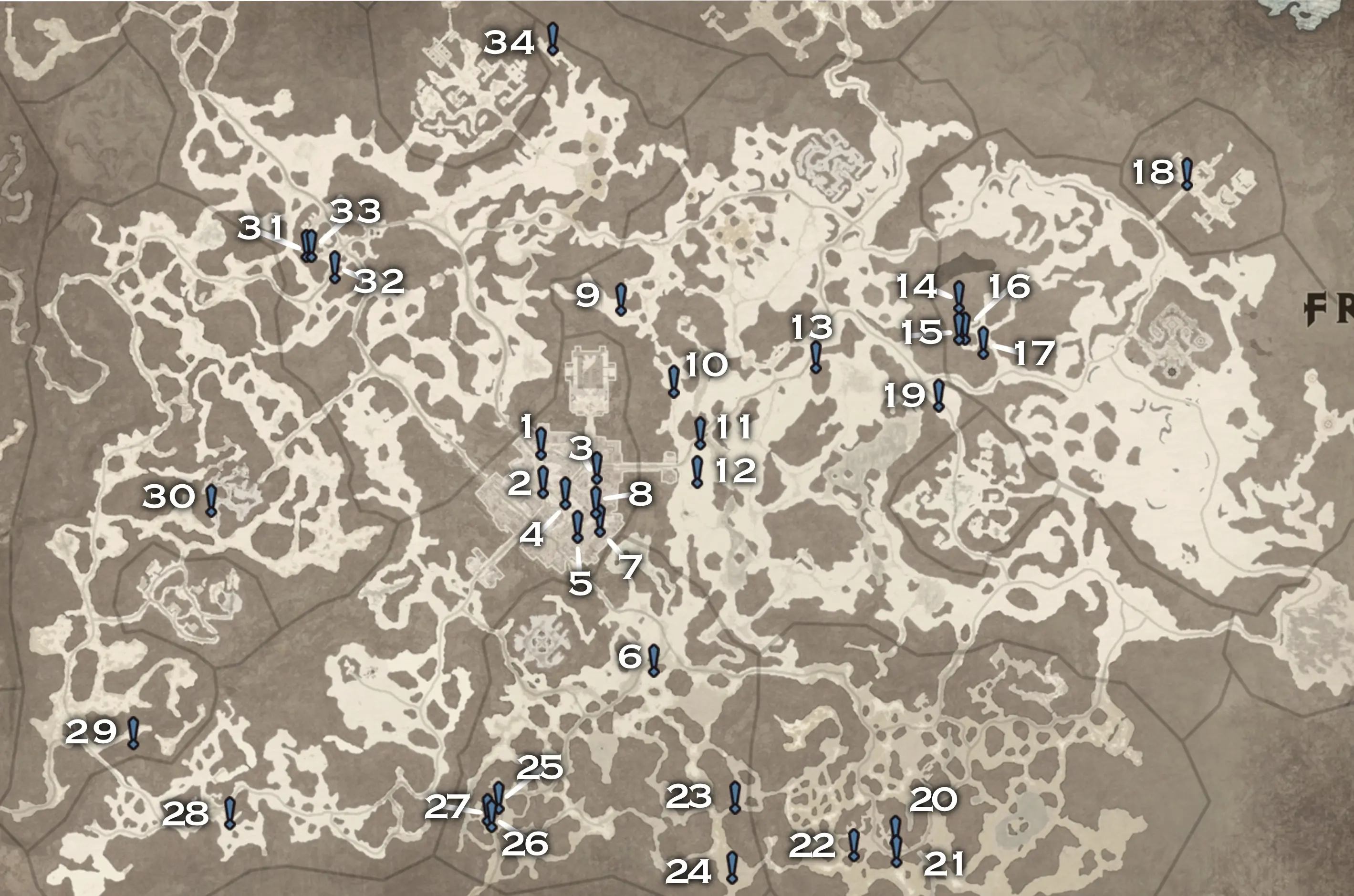 Quête map pics brisés Diablo IV