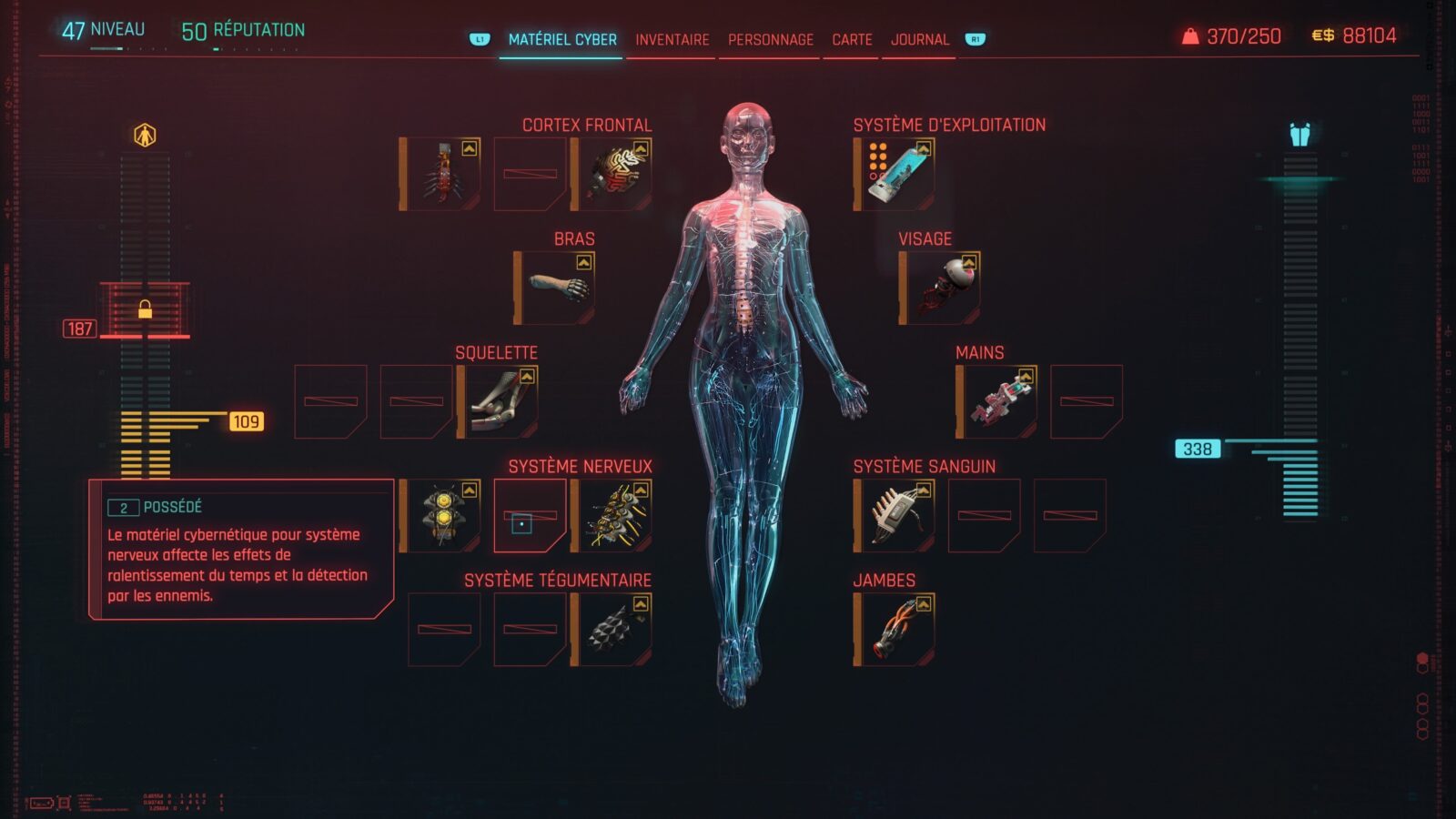 Cyberpunk 2077 : Guide du nouveau système de materiel cyber 2.0 (Implants, armure, améliorations, capacité cyber...)