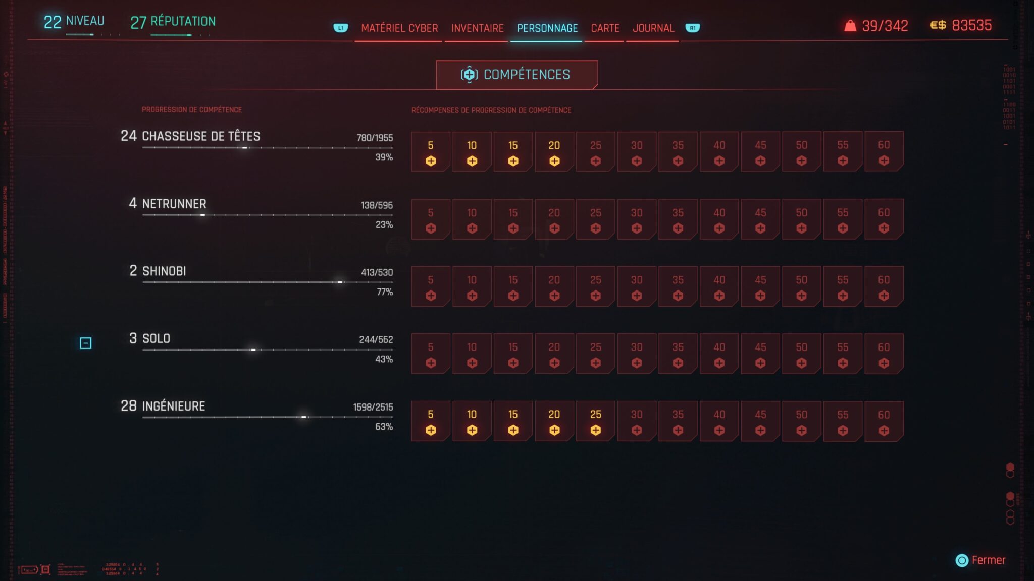 Cyberpunk 2077 Guide des avantages et attributs 2.0 (Arbre de compétence, Buffs, Builds