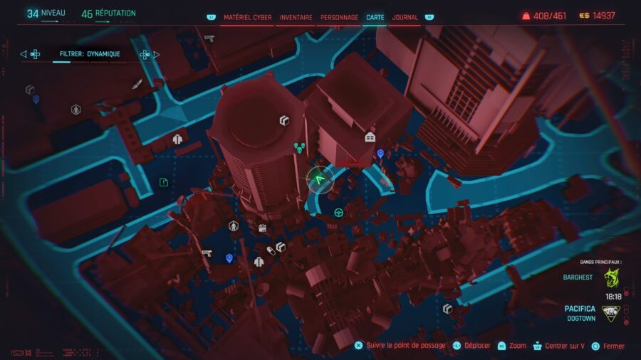 Cyberpunk 2077 - Phantom Liberty : Localisation des 14 points de Relic contenu dans les terminaux de données Militech