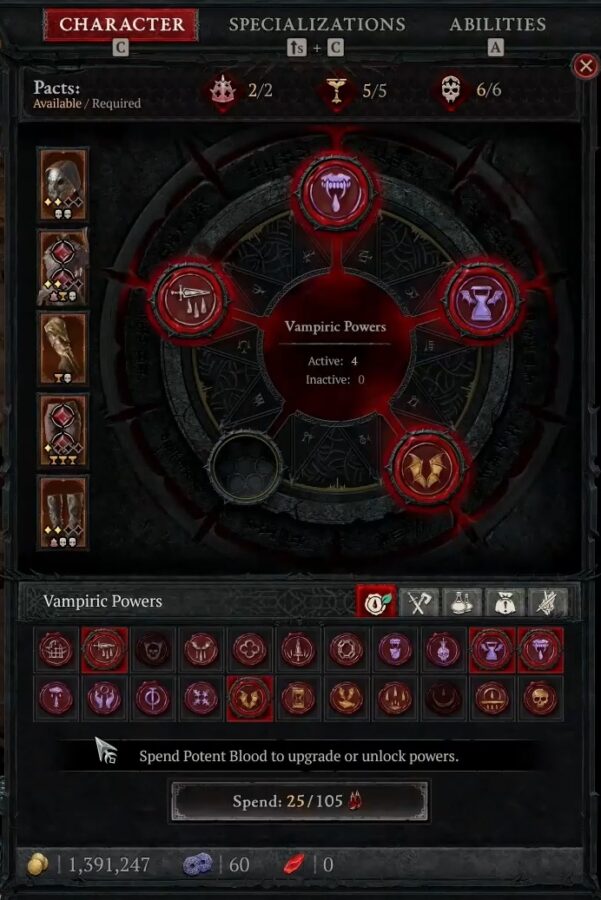 Diablo IV - Saison 2 Guide complet des pouvoirs vampiriques (Fonctionnement, pacte, liste...)