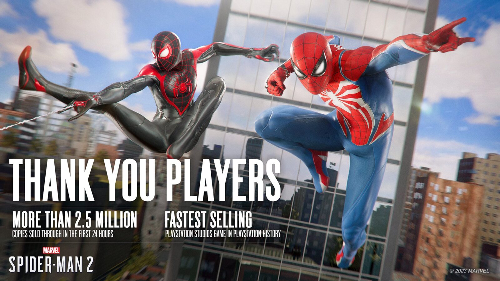 Marvel's Spider-Man 2 : Le jeu réalise un record de vente pour PlayStation en 24H
