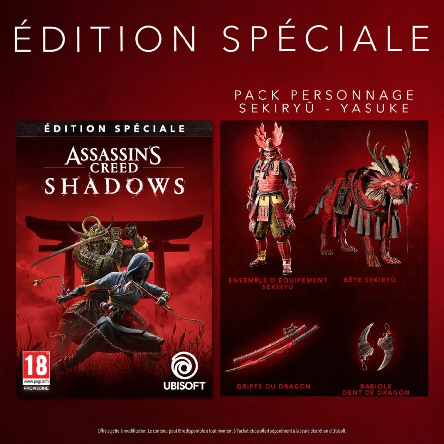 Assassin's Creed Shadows : Les différentes éditions du jeu (gold, ultimate, collector...)