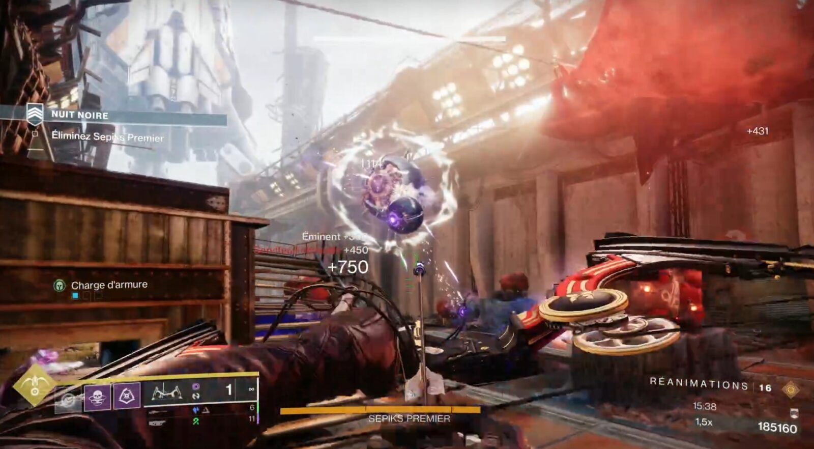 Destiny 2 : Guide de la Nuit Noire Repaires des Diables en difficulté Grand-Maitre