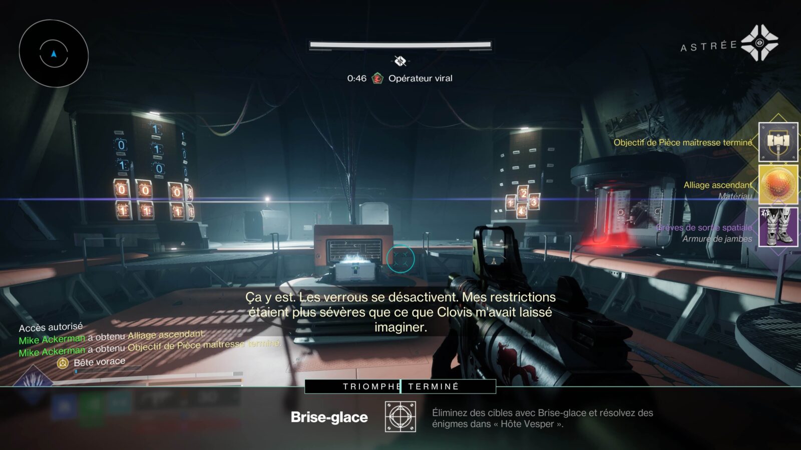 Destiny 2 – Hôte Vesper : Guide des Triomphes Accès forcé et Accès du Directeur (Salle secrète et concentration d'équipements)