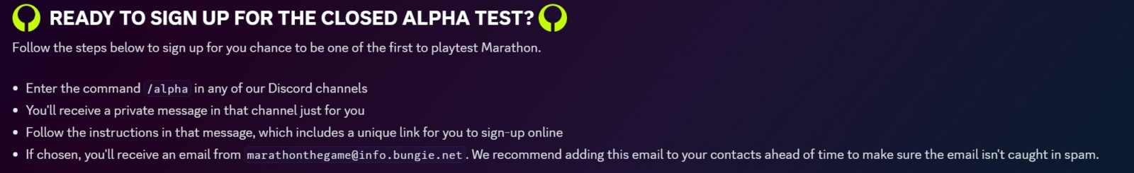 Comment accéder à l'alpha fermée de Marathon ?